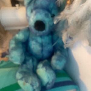 Teal Tie-Dye Plush Bear